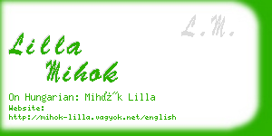 lilla mihok business card